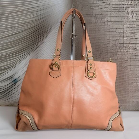 Rare Coach F21887 Spectator Ashley Exotic Leather Shoulder Bag Pink Blush NWOT - Picture 2 of 14